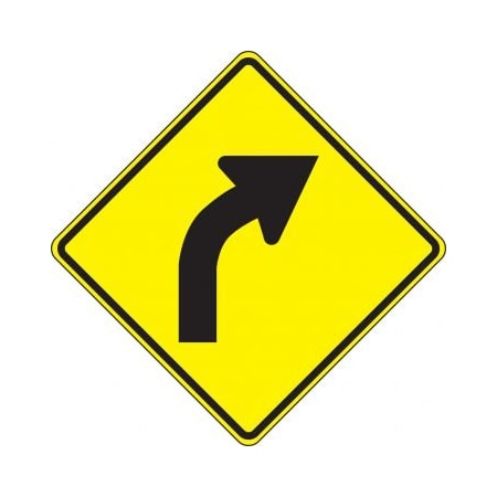 DIRECTION SIGN RIGHT CURVE 30 In  X 30 In  FRW410HP